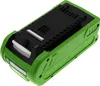 A studio shot of a green battery pack. Náhled obrázku produktu