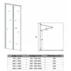 SONNI Nischentür Falttür 86x185cm Drehfalttür Pendeltür Produktbild-Vorschau 8