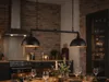 LED Pendelleuchte 2-flammig Industrial Style Schwarz Gold, Produktbild-Vorschau 6