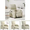 The Living Store Relaxsessel Elektrisch Creme Kunstleder Produktbild-Vorschau 1