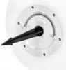 A close-up view of the bottom of a white garden light, showing the stake attachment. Podgląd zdjęcia produktu