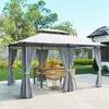 Outsunny Pavillon 4x3 m Wasserabweisend Stabil Produktbild-Vorschau 7