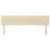 vidaXL Testate letto 2 pezzi Crema 100x7x78/88 cm Tessuto Anteprima dell’immagine prodotto 3