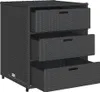 vidaXL Mobile da giardino nero 55x59x69 cm in poly rattan Anteprima dell’immagine prodotto 6