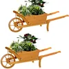 2xGarten Brouette à plantes Brouette en bois Brouette à Voir les images du produit 1