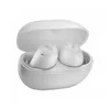 A pair of white wireless earbuds in their charging case. Produktbild-Vorschau