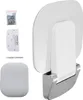 A white and silver folding shower seat with mounting hardware and instructions. Anteprima dell’immagine prodotto