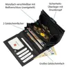 JENNIFER JONES Damen Geldbörse Portemonnaie Schwarz (1103) Produktbild-Vorschau 6