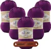 5 x ALIZE Diva 297 Plum mit Label Produktbild-Vorschau 1