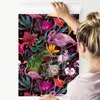 Tapeta Ścienna FLAMINGI Tropikalne Liście Orchidea Podgląd zdjęcia produktu 3