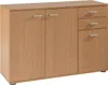 Kommode - Buche Nachbildung - B 106 cm - 3 Türen - 2 Produktbild-Vorschau 1
