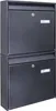 A stacked pair of black mailboxes against a white background. Produktbild-Vorschau