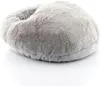 A close-up studio shot of a gray, plush foot warmer. Produktbild-Vorschau