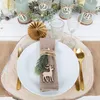 6 Hirsch Rentier Holz Anhänger Weihnachten natur gold 7 cm Produktbild-Vorschau 3