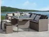 BELIANI Gartentisch mit Glasplatte Grau aus Polyrattan 145 Produktbild-Vorschau 4