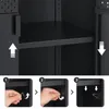 Komoda loft z drzwiczkami czarna 80 cm szafka industrialna Podgląd zdjęcia produktu 7