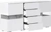 OKWISH Buffet avec Éclairage LED 16 Couleurs, 4 Tiroirs et Voir les images du produit 9