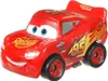 A close-up, front-facing view of a red toy car, Lightning McQueen from the movie Cars, on a white background. Podgląd zdjęcia produktu