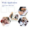 Collage of images showing people in various settings, including children drawing, business meetings, and people working at desks. Produktbild-Vorschau