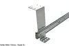 A close-up of a metal drawer slide with mounting brackets, shown against a white background. Produktbild-Vorschau
