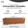 IvoQ Dřevěný truhlík na rostliny – 120x40x32 cm – Masivní Náhled obrázku produktu 2