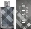 A bottle of Burberry Brit for Him eau de toilette and its packaging are displayed side-by-side against a white background. Produktbild-Vorschau