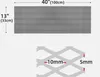 100×33cm Schwarz Renngitter Alu Racing Gitter Auto Tuning Produktbild-Vorschau 2
