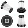 A collage of four images showing a vacuum cleaner filter from different angles. Produktbild-Vorschau