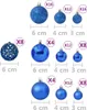 vidaXL Set di 100 palline di Natale blu Anteprima dell’immagine prodotto 5