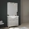 Mobile bagno da 85 cm con piedini cromati quercia grigio | Anteprima dell’immagine prodotto 2