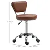 HOMCOM Vintage Massagehocker – 360° drehbarer Arbeitshocker Produktbild-Vorschau 3
