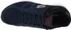 A top-down view of a single navy blue Skechers athletic shoe. Produktbild-Vorschau