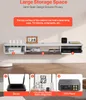 A wall-mounted TV cabinet with various items displayed on and inside it, along with three inset images showing a router, decorative items, and a DVD player. Náhľad obrázku produktu