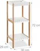 Relaxdays Badregal mit 3 Ablagen, freistehend, Standregal Produktbild-Vorschau 4