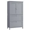 A grey wooden cabinet with two doors at the top and two drawers below. Produktbild-Vorschau
