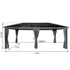 4iQ Hardtop Gartenpavillon 3x6 m mit Polycarbonatdach & Produktbild-Vorschau 7