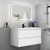 Badmöbel Set HUTI-Serie 100cm Mineralguss Waschbecken mit Produktbild-Vorschau 2