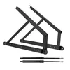 A pair of black bed lift hinges and two gas struts are shown against a white background. Voir les images du produit
