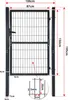 JOIEYOU Doppelstabmattenzaun Gartenzaun Tor Metall Produktbild-Vorschau 5