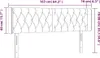 vidaXL Kopfteil mit Ohren Dunkelgrau 163x16x78/88 cm Samt - Produktbild-Vorschau 10