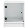 vidaXL Nachttisch mit Glastür Weiß 35x37x42 cm Produktbild-Vorschau 5