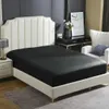 Prześcieradło Satynowe czarne 200x200x30 z gumką Oeko-Tex Podgląd zdjęcia produktu 6