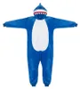 Onesie kigurumi pyžamový kostým pro dospělé žralok tmavě Náhled obrázku produktu 4