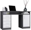 Scrivania ADA BIANCO ANTRACITE 125 cm 4 Cassetti Armadio Anteprima dell’immagine prodotto 5