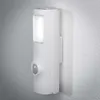 A white LED battery-powered light with a motion sensor is mounted on a textured wall. Produktbild-Vorschau
