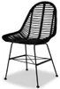 vidaXL Esszimmerstühle 4 Stk. Natur Rattan Schwarz Produktbild-Vorschau 2