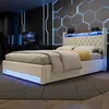 okwish 140×200 Polsterbett mit LED-Beleuchtung und USB, Produktbild-Vorschau 2