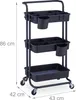 Chariot Relaxdays, 3 étages, 2 freins, chariot polyvalent Voir les images du produit 4