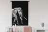 MuchoWow® Wandteppich Wandbehang Elefant mit langen Produktbild-Vorschau 2