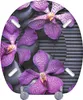 A toilet seat with a Vanda orchid and black stone pattern. Náhľad obrázku produktu